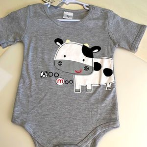 NWT Moo Moo Cow Onesie Size 12-18 months